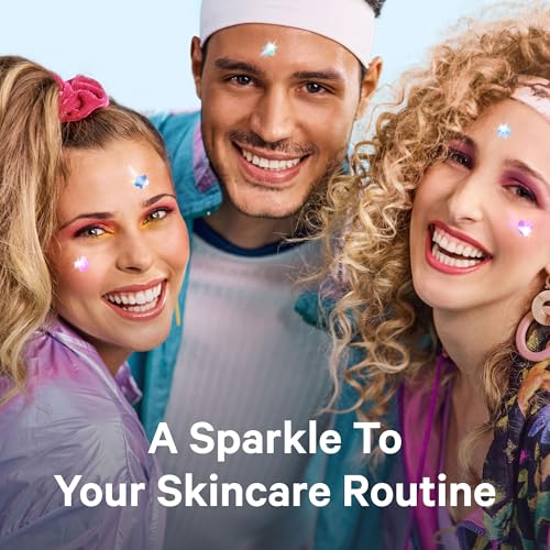 48 Pack Hologram Blue Star & Cloud Acne Pimple Patches with Salicylic Acid — Fun Hydrocolloid Blemish Covers