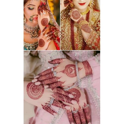 8 Sheets Temporary Tattoo Stickers Red Brown Fake Tattoo Lace Floral Temporary Waterproof Body Art Long Lasting Stickers Beach Festivals Wedding Party Decorations