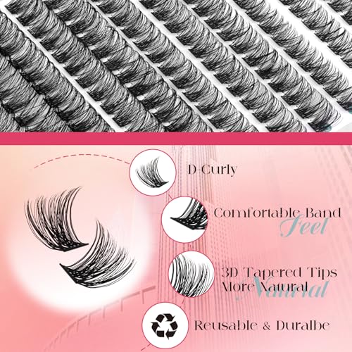 FADVAN Wispy Lash Clusters D-Curl 8-16mm 0.07D