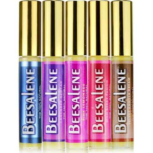 Beesalene Lip Wand Moisturizer - 100% Natural Alternative to Petroleum Jelly - Scented Unpetroleum Lip Balm Jelly (0.33 oz / 10 ml, 5 Scent Variety Pack)