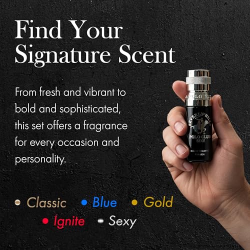 Beverly Hills Polo Club 5-Piece Mini Cologne Gift Set for Men