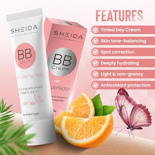 Sheida BB Cream SPF 30+ with Vitamin C & E, 50ml