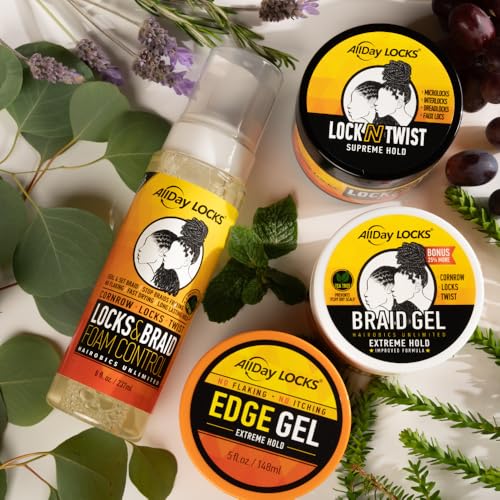 AllDay Locks Braid Foam Mousse 8 Oz - Hold & Shine