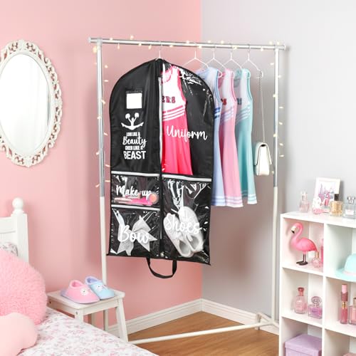 DEEKA Cheer Garment Bag for Hanging Clothes with Zipper Pockets - 40 Inch