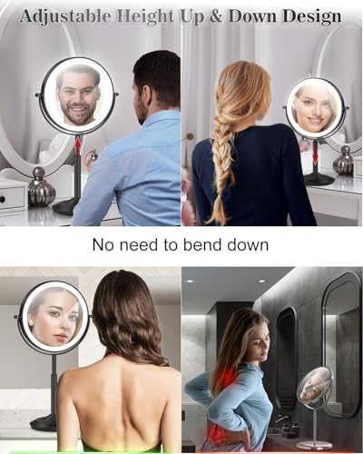 Lighted Magnifying Makeup Mirror 30X/1X with Rechargeable Battery