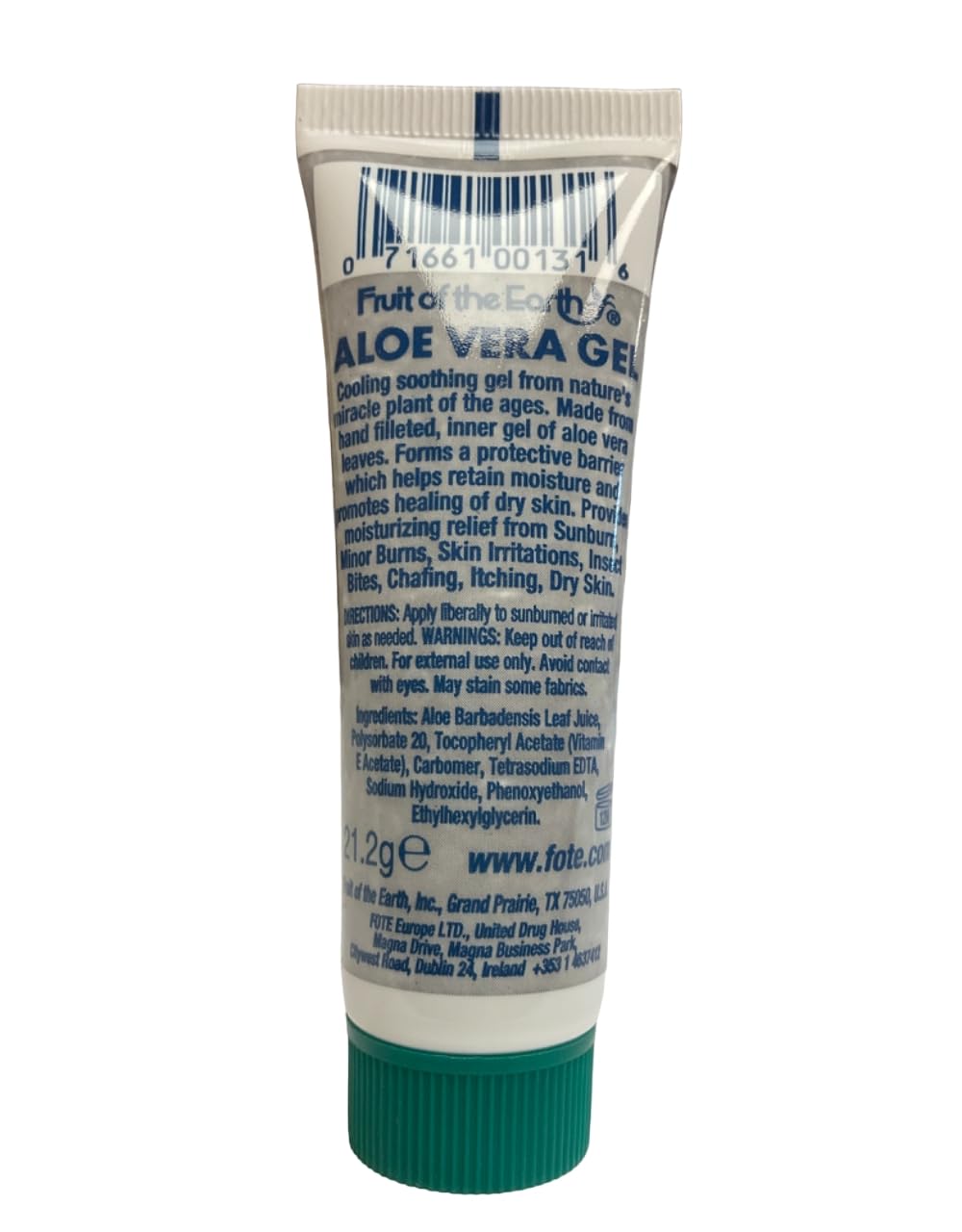 Fruit of the Earth Aloe Vera Gel Tube, 0.74 Ounce (Pack of 3)