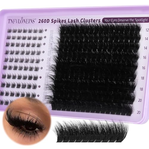 Fluffy Lash Clusters with Spikes 12-20MM D Curl Eyelash Extensions