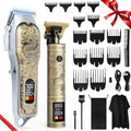 Professional Hair Clippers and Trimmers Set for Men, Cordless Rechargeable Electric Hair Clippers for Hair Cutting, Haircut Clipper for Barber, Men's Gifts for Husband, Barbers, Father
