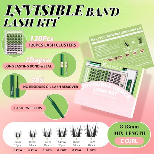 KEYYOU Bunny Lash Clusters Kit - DIY Individual Eyelashes