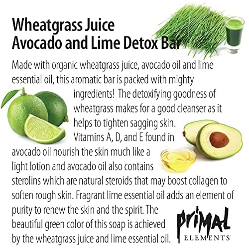 Primal Elements Loaf Soap, Wheatgrass Avocado and Lime, 5.5 Pound