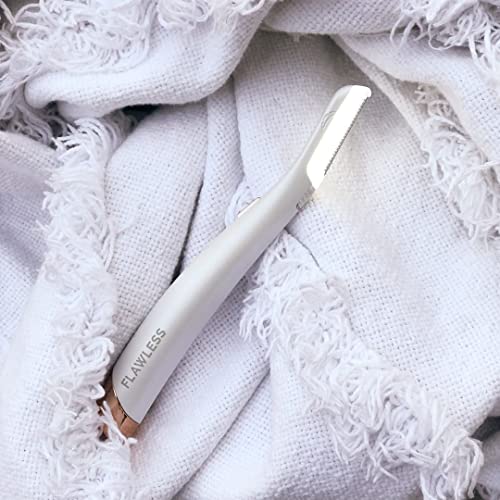 Flawless Dermaplane Glo Lighted Facial Exfoliator with 6 Heads