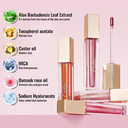Oulac Shimmer Liquid Lipstick - High-Shine Glitter Lip Gloss