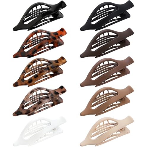 10 Pcs Flat Hair Clips Set for Thick & Thin Hair