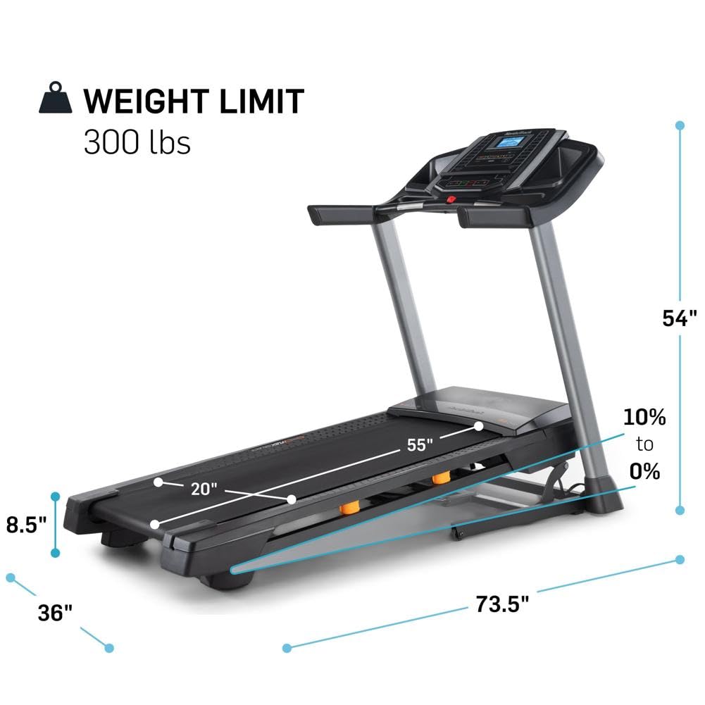 NordicTrack T Series 6.5S Treadmill + 30-Day iFIT Membership ,Black/Gray