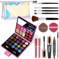 QiBest 32 Color Makeup Set with Brushes, Eyeliner & Lipsticks