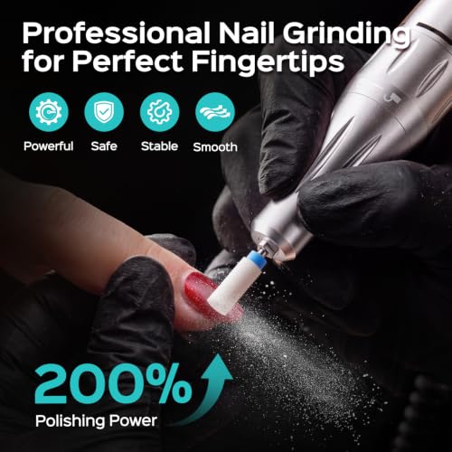 COSLUS E51 Professional Nail Drill - 40,000 RPM Rechargeable File