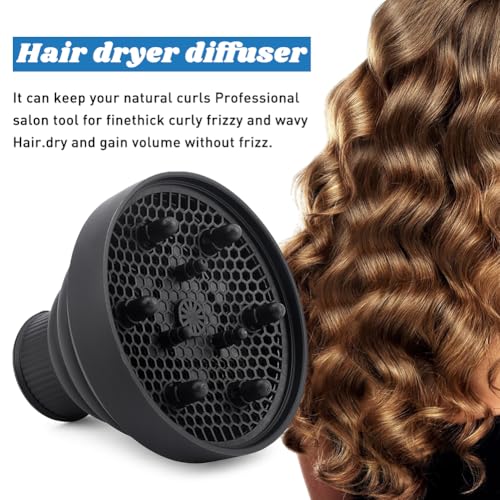 Collapsible Hair Dryer Diffuser for Curly Hair – Universal Attachment