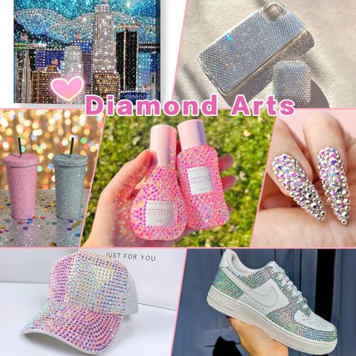 52000 Pcs 3mm Resin Rhinestones, 42 Colors with B7000 Glue & Tools