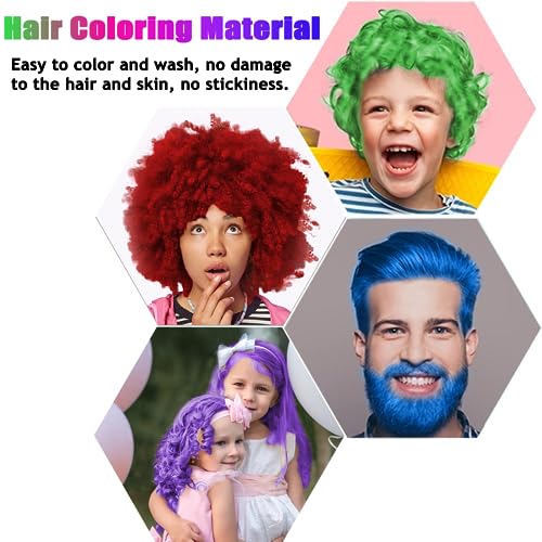 4-Color Temporary Hair Color Wax Set - Washable Hair Dye for Kids & Adults