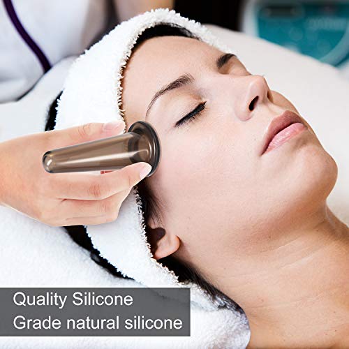 BBTO Silicone Facial Cupping Set - 6 Cups & Brush
