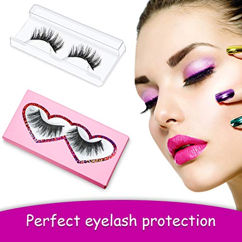 Maitys 30 Pack Empty Eyelash Boxes with Lash Trays | Pink