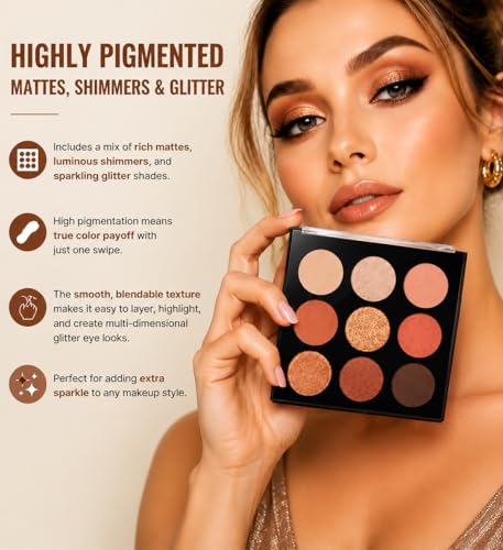 Océane Neutral Eyeshadow Palette 9 Colors | Vegan & Cruelty-Free