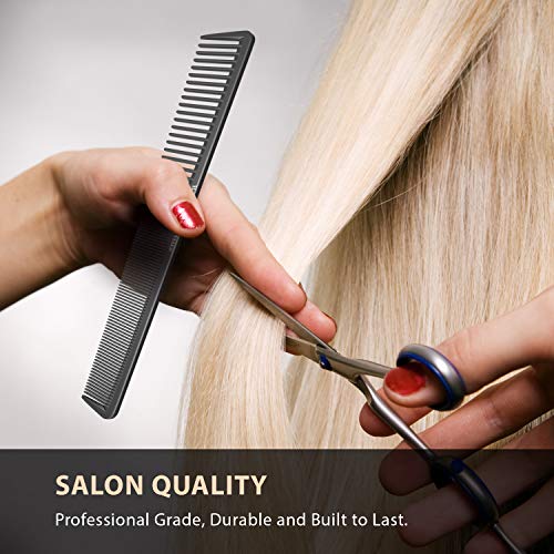 Professional Carbon Fiber Comb 7 inch Anti Static Heat Resistant