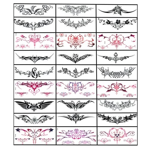 28 Sexy Temporary Tattoos Waterproof Stickers for Women