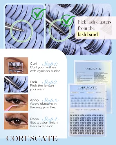 CORUSCATE Bottom Lash Clusters 7-10mm Spiky & Fairy Lashes