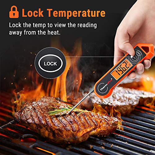 ThermoPro TP19H Digital Meat Thermometer for Cooking with Ambidextrous Backlit and Motion Sensing Kitchen Cooking Food Thermometer for BBQ Grill Smoker Oil Fry Candy Instant Read Thermometer