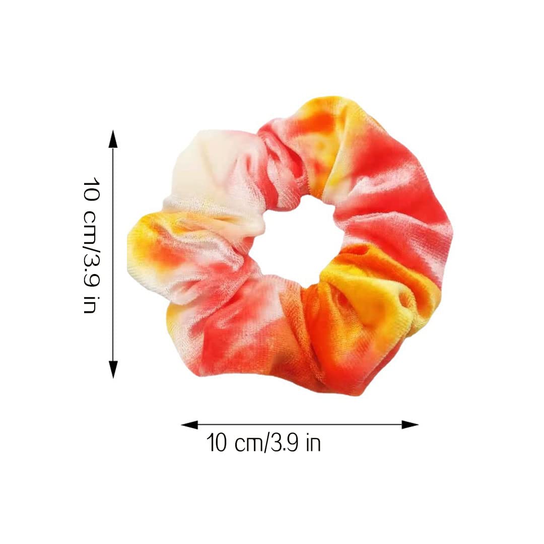 Hair Scrunchies for Women,Elastic Hair Bands for Girls,Tie Dye Velvet Scrunchies for Hair,Women Hair Accessories 5Pcs