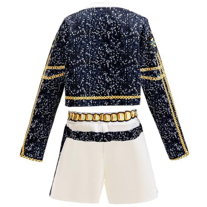 Golden Cosplay Costume Halloween Outfit – Jacket, T-Shirt & Shorts