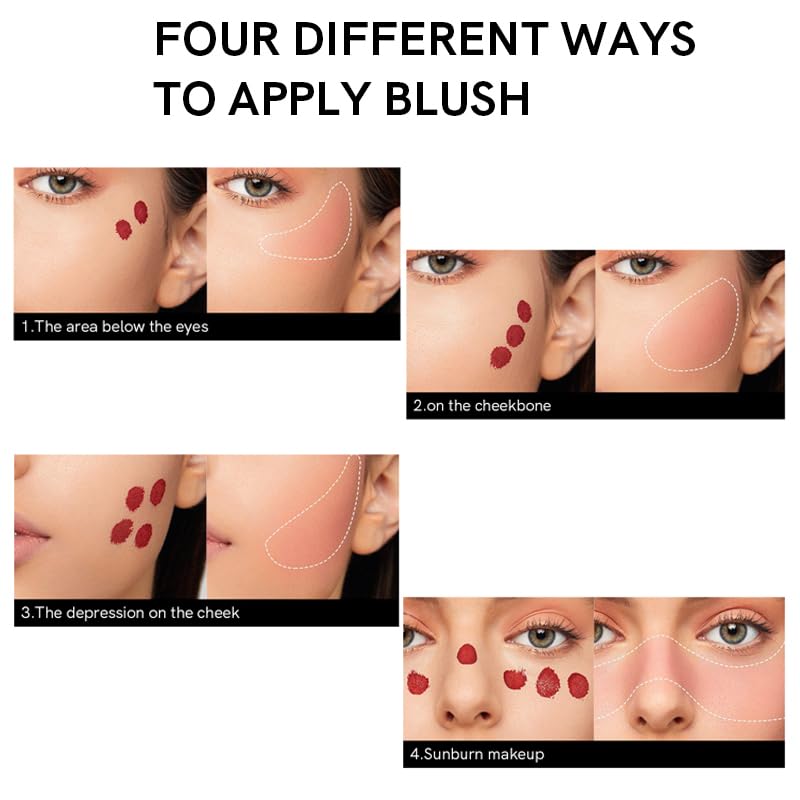Natural Liquid Blush | Long-Lasting Dewy Cheek Tint, Sweatproof