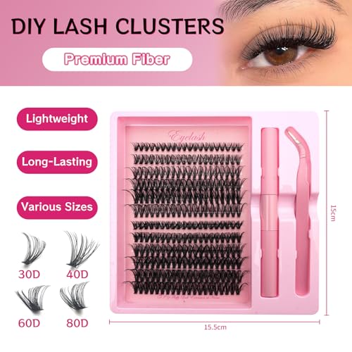 Felmynor Lash Clusters Kit - DIY Eyelash Extensions 9-18mm
