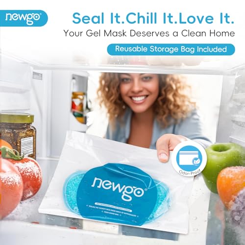 NEWGO Cooling Eye Mask | Reusable Gel Ice Pack for Puffy Eyes