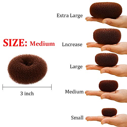 Hair Donut Bun Maker, 2-Pack Medium 3-Inch Ring Shaper