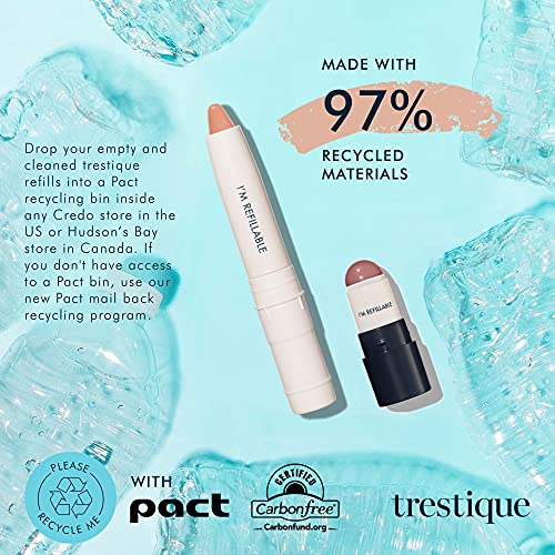 TRE'STIQUE treStiQue Matte Lip Crayon, Matte Lipstick With Built-in Lip Gloss Balm, 2-in-1 Lip Liner Set With Lip Crayon and Lip Balm, Lipstick and Lip Gloss Balm Lip Kit (Belize Bordeaux Refillable)