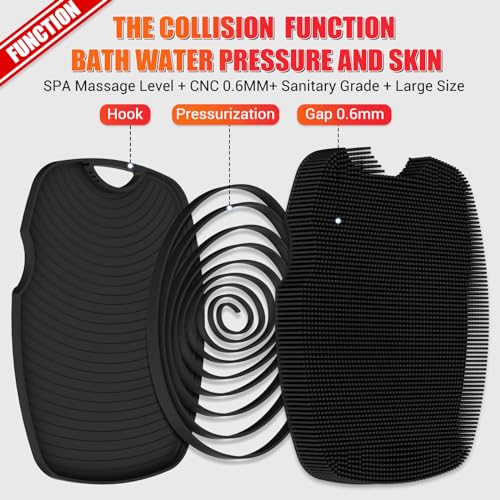 Silicone Body Scrubber with Zinc - Exfoliating Shower Brush