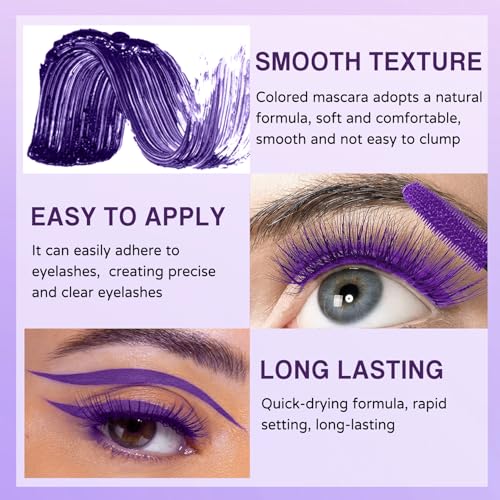Purple Mascara & Eyeliner Set - 5D Waterproof Long Lasting