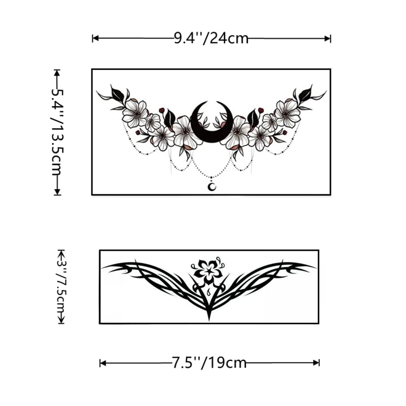 27 Sexy Temporary Tattoos for Women, Long-Lasting Body Art Stickers
