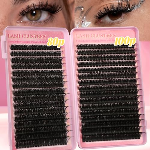 Lash Clusters Kit 640Pcs DIY Eyelash Extensions with Bond & Seal