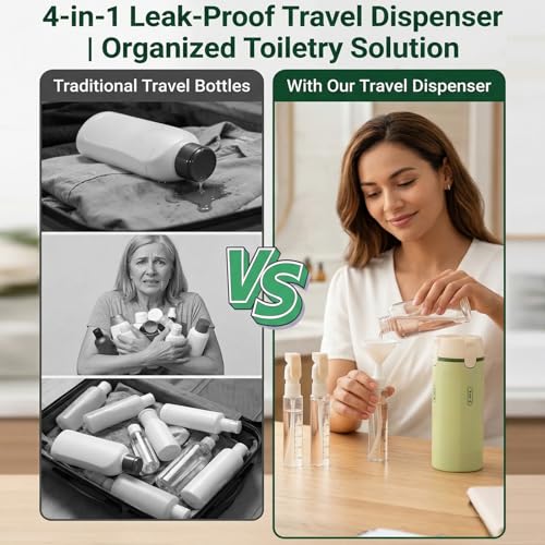 4-in-1 Leakproof Travel Dispenser Bottle Set TSA