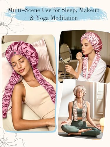 Satin Sleep Bonnet for Long Hair & Braids - Women’s Samurai Wrap