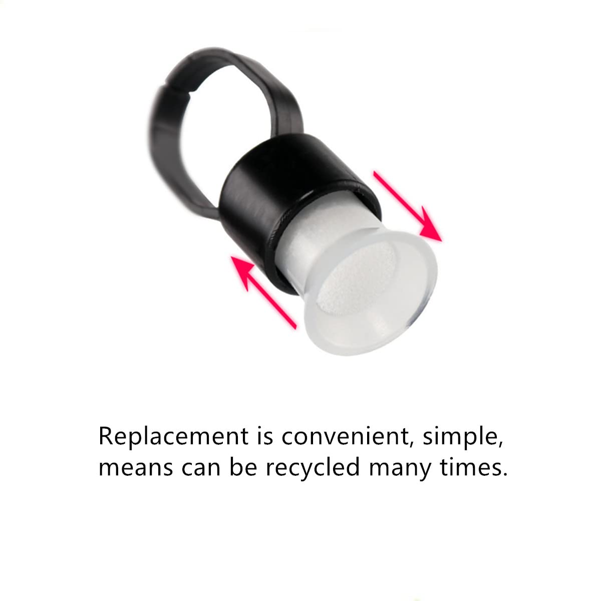 RUITASA Ink Ring Cups, 50 PCS Microblading Pigment Glue Rings, Sponge Ink Cups, Tattoo Ink Ring Cups for Microblading Supplies,Eyebrow Tools