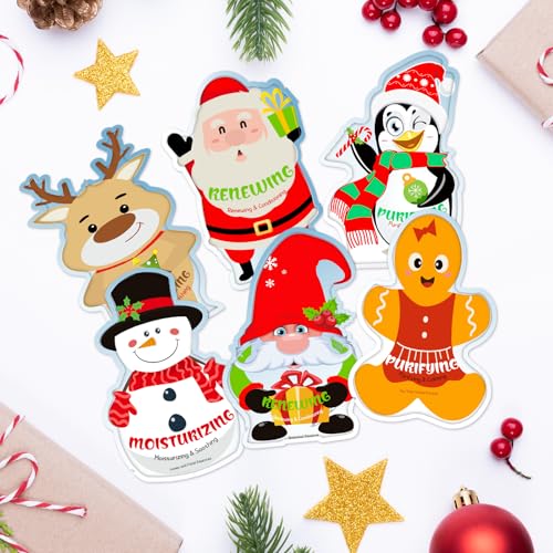 Timgle 48 Pcs Christmas Stocking Stuffers Bulk Facial Masks Skincare Face Sheet Masks Holiday Gifts for Women, Fragrance Hydrating Face Mask Spa Gifts Bulk for Coworker Adults Stocking Stuffer
