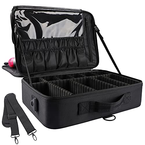 Travel Makeup Train Case Large Capacity Organizer with Dividers