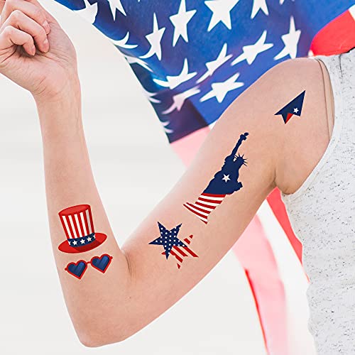 90Pc Fourth of July Temporary Tattoos Stickers