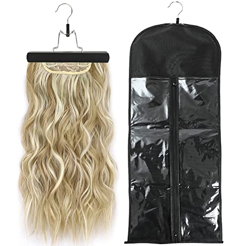 Long Hair Extension Storage Bag with Hanger - Portable Wig & Hairpiece Organizer