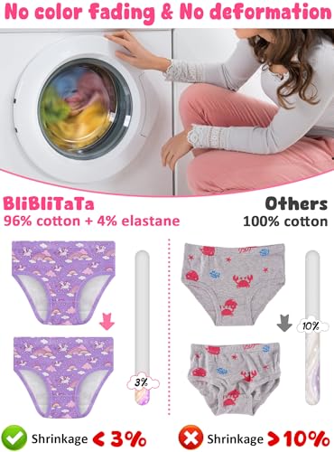 Girls' Soft Cotton Tagless Panties 8-Pack