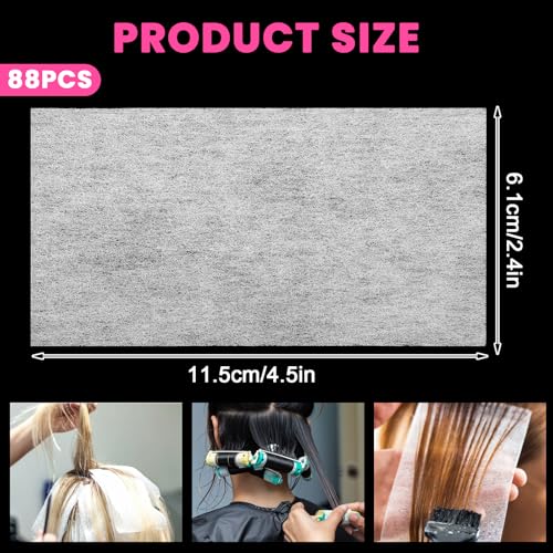 Hair Perm End Papers - 88 Disposable Curling Papers for Salon & Home Use